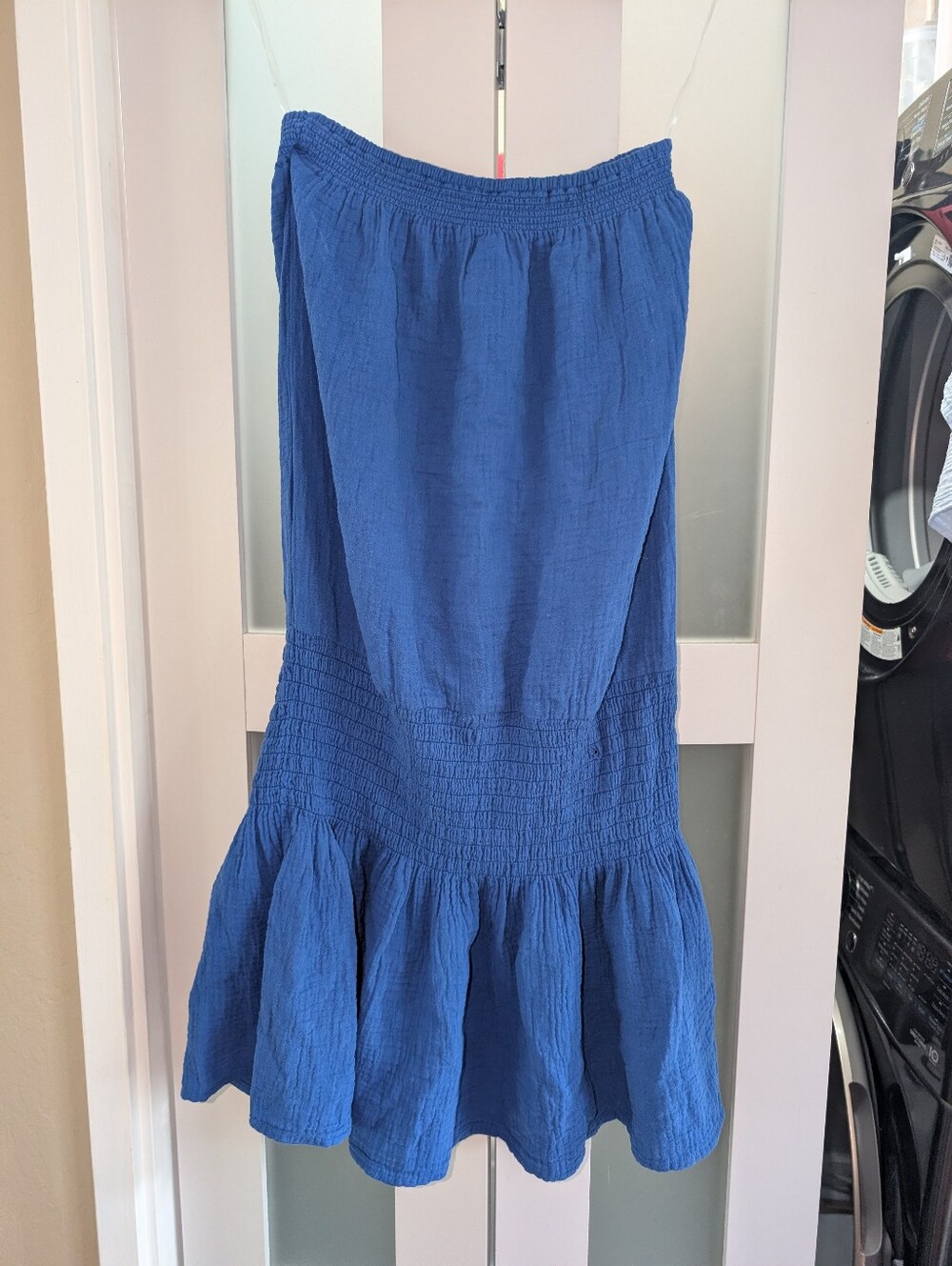 Bobi Smocked Tube Coverup Dress S
